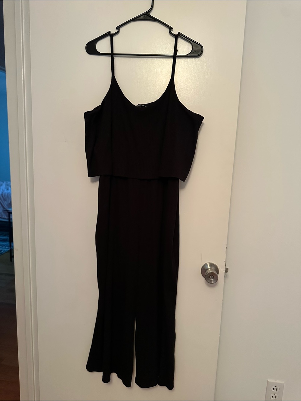 Express Black Strap Spaghetti-Strap Jumpsuit